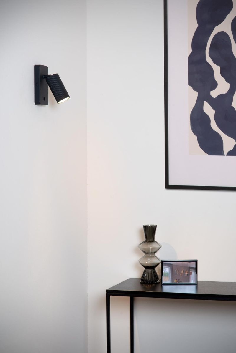 Lucide CLUBS - Nástenné bodové svietidlo - 1xGU10 - Čierne